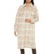 Plaid Drop-Sleeve Trench Coat Plaid Drop-Sleeve Trench Coat