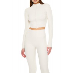 Active Cropped Zip-Up Jacket