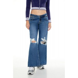 Cutout Low-Rise Baggy Jeans