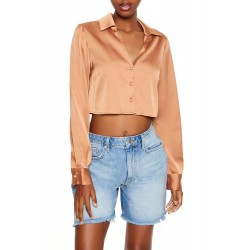 Satin Cropped Shirt