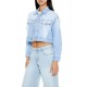 Denim Cropped Trucker Jacket Denim Cropped Trucker Jacket
