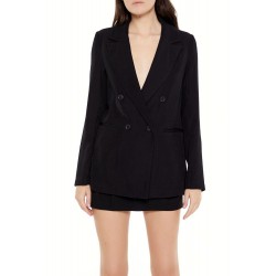 Plunging Double-Breasted Blazer