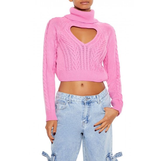 Heart Cutout Turtleneck Sweater Heart Cutout Turtleneck Sweater