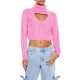 Heart Cutout Turtleneck Sweater Heart Cutout Turtleneck Sweater